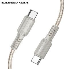 GADGET MAX - GX29 C-C Woven Series Type-C To Type-C Fast Charging Data Cable (60W) - Grey
