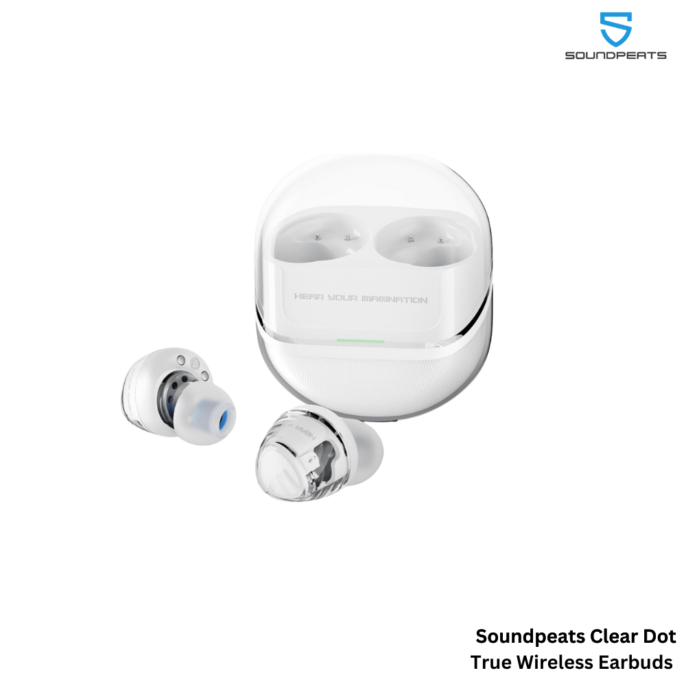 SOUNDPEATS - Clear Dot Bluetooth Wireless Earbuds - White