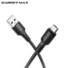 GADGET MAX - GX29 Woven Series USB To Micro Charging Data Cable (2.4A) - Black