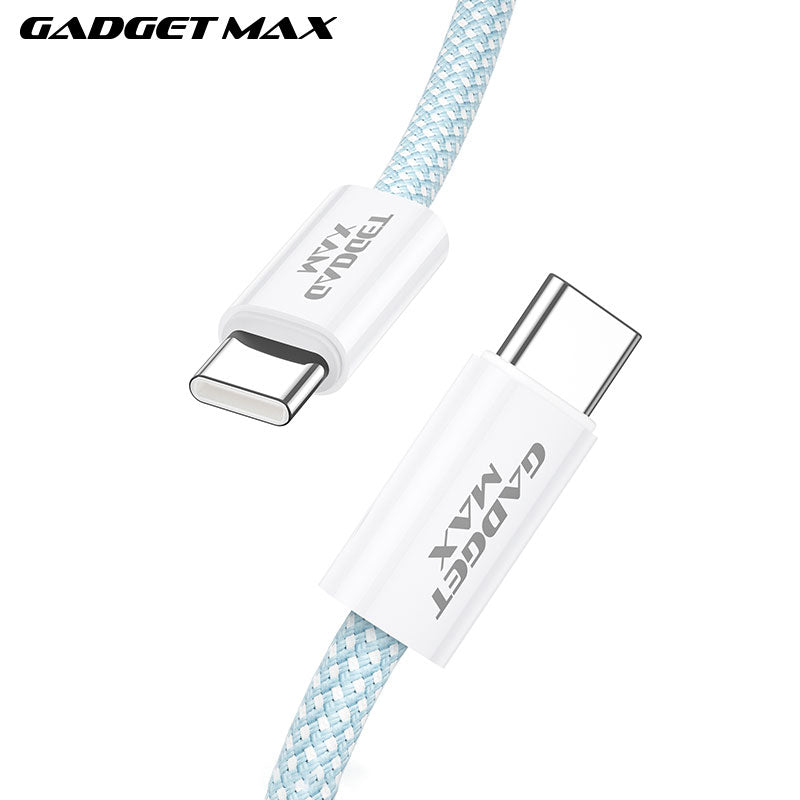 GADGET MAX GX15 FAST CHARGING TYPE-C TO TYPE-C CHARGING DATA CABLE PD(60W) (1.2M) - BLUE