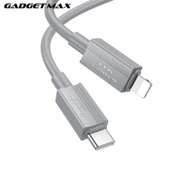 GADGET MAX - GX27 C-L TPE Series Type-C To Lightning Fast Charging Data Cable (27W) - Grey