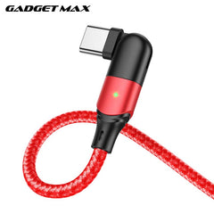 GADGET MAX GX12 FAST CHARGING EXQUISITE & PRACTICAL DATA CABLE FOR TYPE-C (3A) (1.2M) - RED