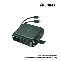 REMAX RPP-145 Infinity 2 Series 10000mAh PD+QC Fast Charging Power Bank(PD 18W+QC 22.5W) - Green