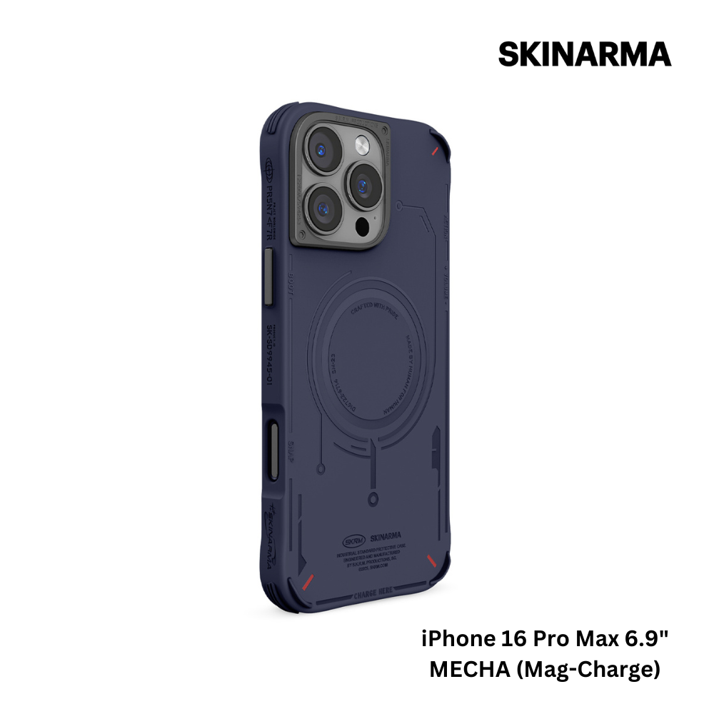 Skinarma iPhone 16 Pro Max 6.9" Mecha (Mag-Charge) Case - Navy Blue