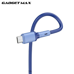 GADGET MAX GX10 MICRO 2.4A CHARGING DATA CABLE FOR MICRO (3A)(1M) - BLUE