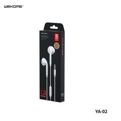 WK YA02 3.5MM UPINE SERIES WIRED EARPHONE (1.2M) Best wired earphone , Hifi Stereo Sound Wired Headset , sport wired earphone , 3.5mm jack wired earphone , 3.5mm headset for mobile phone ,3.5mm jack wired earphone