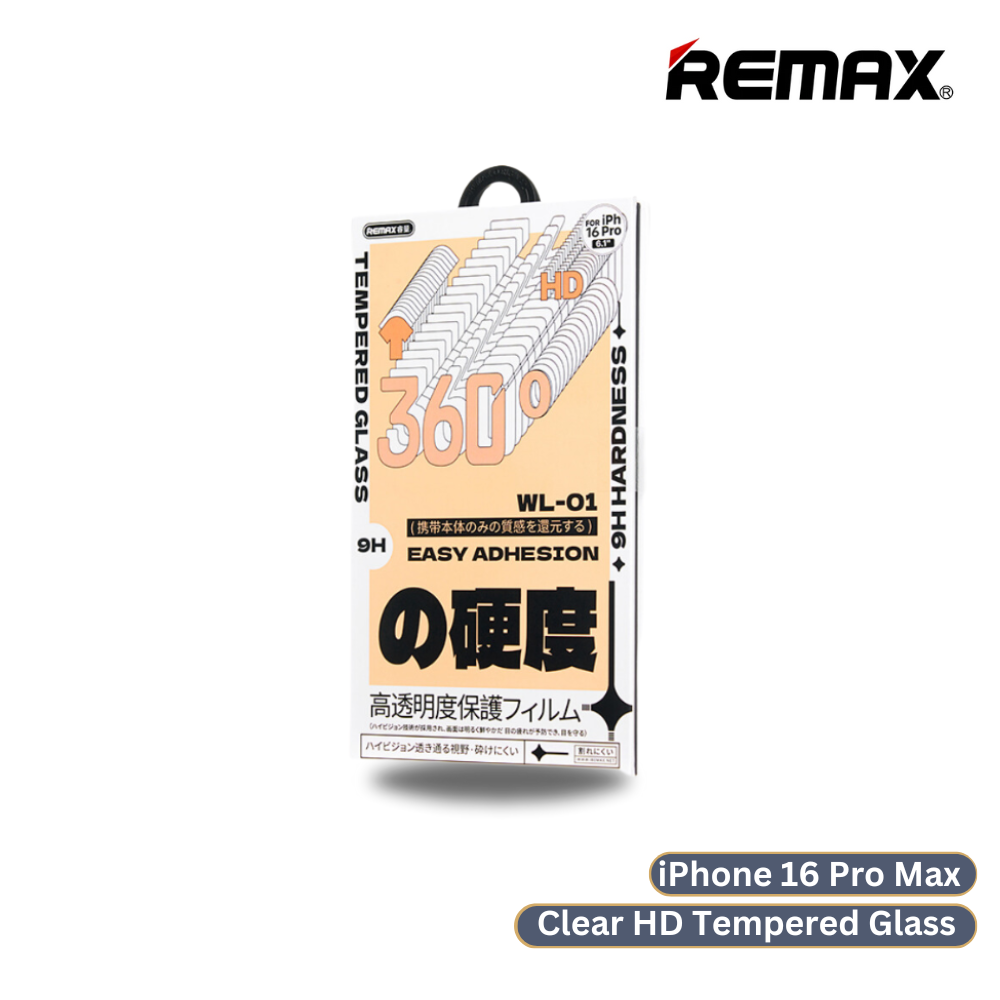 iPhone 16 Pro Max >> REMAX Clear HD Tempered Glass Future Ultra-Soft Series - Clear