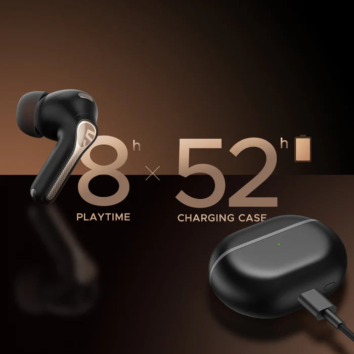 SOUNDPEATS - Capsule 3 Pro Powerful Hybrid ANC Bluetooth Wireless Earbuds - Black