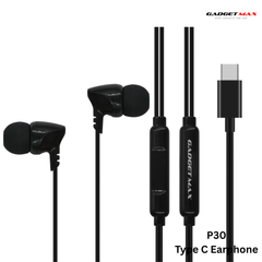 GADGET MAX - P30 Type-C Wired Earphone - Black