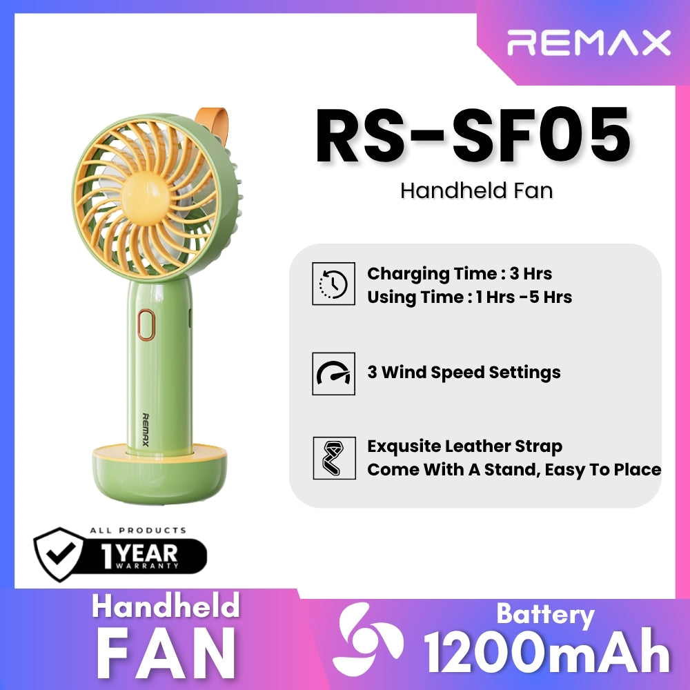REMAX - RS-SF05 Handheld Fan - Green