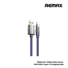 66W ( Type-C )-REMAX RC-C052A Wefon Series 66W USB to Type-C Fast Charging Data Cable- Purple