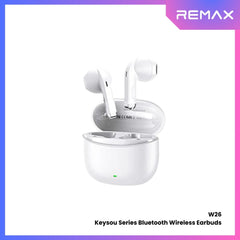 REMAX - CozyBuds W26 Keyzou Series Bluetooth Wireless Earbuds - White