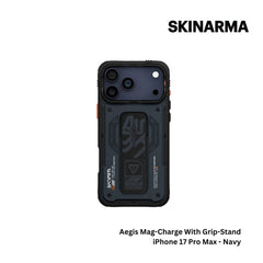 Skinarma - Aegis Magsafe Case With Grip Stand For iPhone 17 Pro Max - Navy