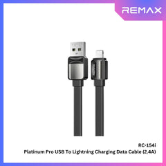 REMAX RC-154i Platinum Pro Series USB to Lightning Charging Data Cable (2.4A) - Black