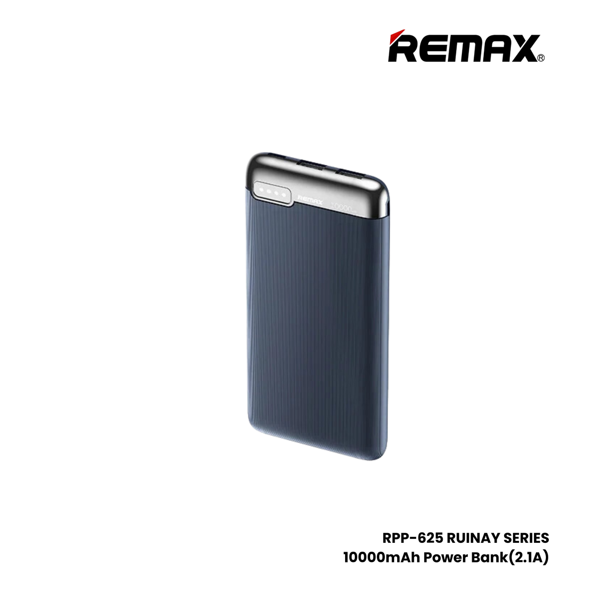 REMAX RPP-625 Ruinay Series 10000mAh Fast Charging Power Bank(2.1A) - Blue