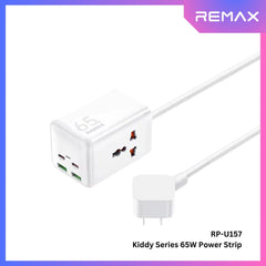 REMAX - RP-U157 Kiddy Series GAN Power Strip (65W) - White