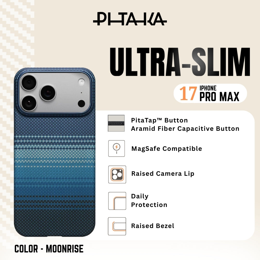PITAKA - Ultra-Slim Case For iPhone 17 Pro Max - Moonrise