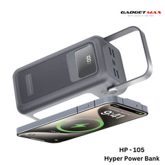 GADGET MAX - HP105 50000mAh Hyper Fast Charging Power Bank (20W+22.5W) - Gray