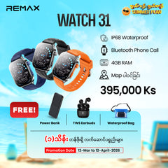 REMAX - Watch 31 AI Multi-App Smartwatch Flagship Edition (4GB RAM) - Black