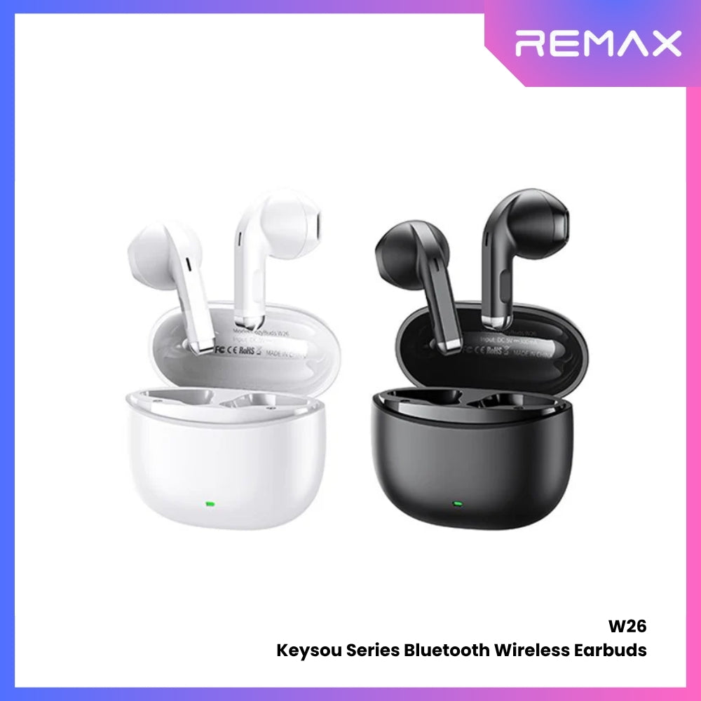 REMAX - CozyBuds W26 Keyzou Series Bluetooth Wireless Earbuds - White