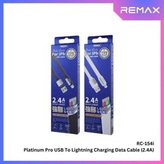 REMAX RC-154i Platinum Pro Series USB to iPhone Charging Data Cable (2.4A) - White
