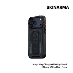 Skinarma - Aegis Magsafe Case With Grip Stand For iPhone 17 Pro Max - Navy