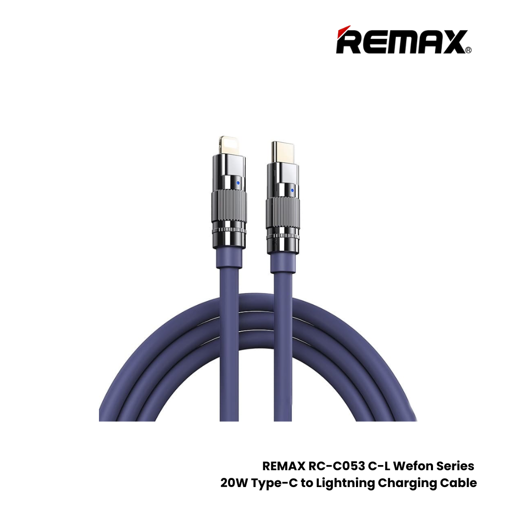 20W ( C to Lightning )-REMAX RC-C053 C-L Wefon Series 20W Type-C to Lightning Fast Charging Data Cable - Purple