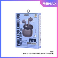 REMAX - CozyBuds W26 Keyzou Series Bluetooth Wireless Earbuds - White