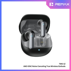 REMAX - TWS-12 ANC+ENC Noise Canceling True Wireless Earbuds - Black
