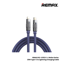 20W ( C to Lightning )-REMAX RC-C053 C-L Wefon Series 20W Type-C to Lightning Fast Charging Data Cable - Blue