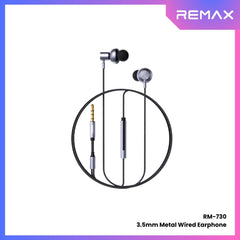 REMAX - RM-730 3.5mm Metal Wired Earphone - Grey