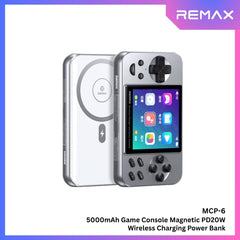 REMAX - MCP-6 5000mAh Game Console Magnetic PD Wireless Charging Power Bank ( 15W + PD20W ) - Silver