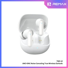REMAX - TWS-12 ANC+ENC Noise Canceling True Wireless Earbuds - White