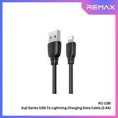 REMAX RC-138i Suji Pro Series USB to Lightning Charging Data Cable (2.4A) - Black