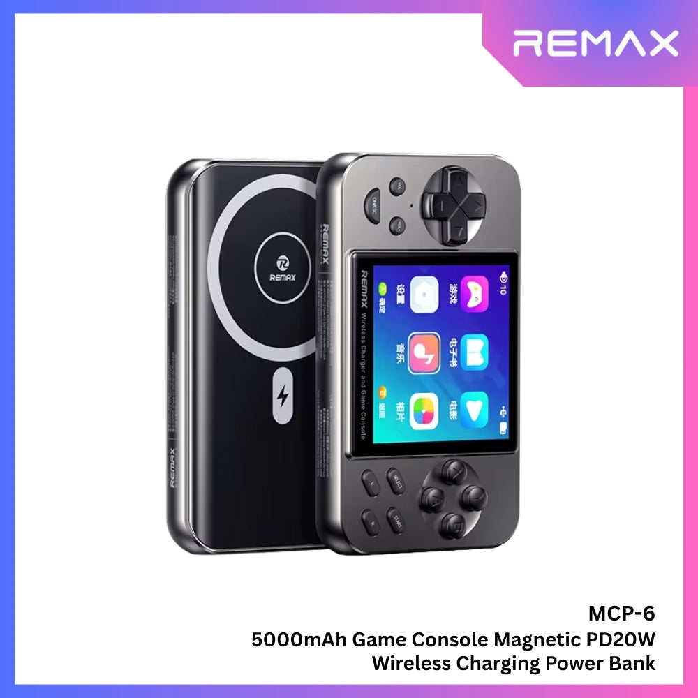 REMAX - MCP-6 5000mAh Game Console Magnetic PD Wireless Charging Power Bank ( 15W + PD20W ) - Tarnish