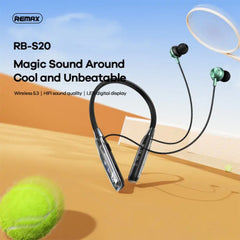 REMAX RB-S20 5.3 TRANSPARENT WIRELESS NECKBAND SPORTS EARPHONE -White
