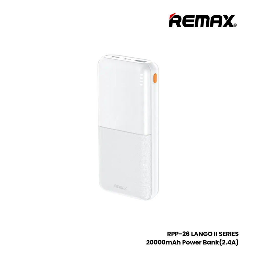 REMAX RPP-26 Lango 2 Series 20000mAh Fast Charging Power Bank(2.4A) - White