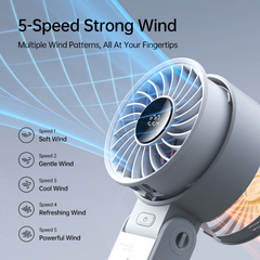 JisuLife - Handheld Fan Life 7 ( 5000mAh ) - Light Grey