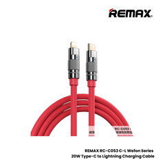 20W ( C to Lightning )-REMAX RC-C053 C-L Wefon Series 20W Type-C to Lightning Fast Charging Data Cable - Red