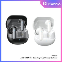 REMAX - TWS-12 ANC+ENC Noise Canceling True Wireless Earbuds - Black