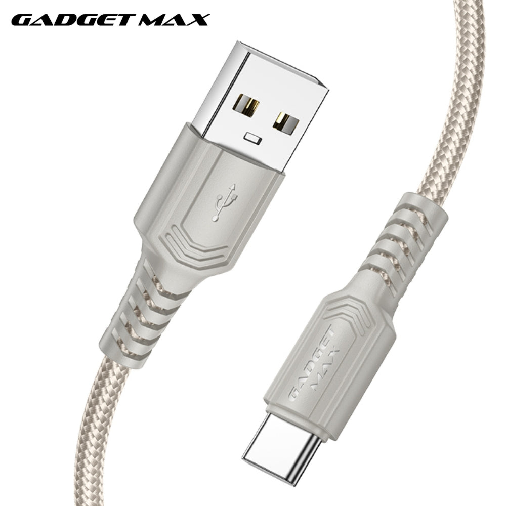 GADGET MAX - GX29 Woven Series USB To Type-C Fast Charging Data Cable (3A) - Grey