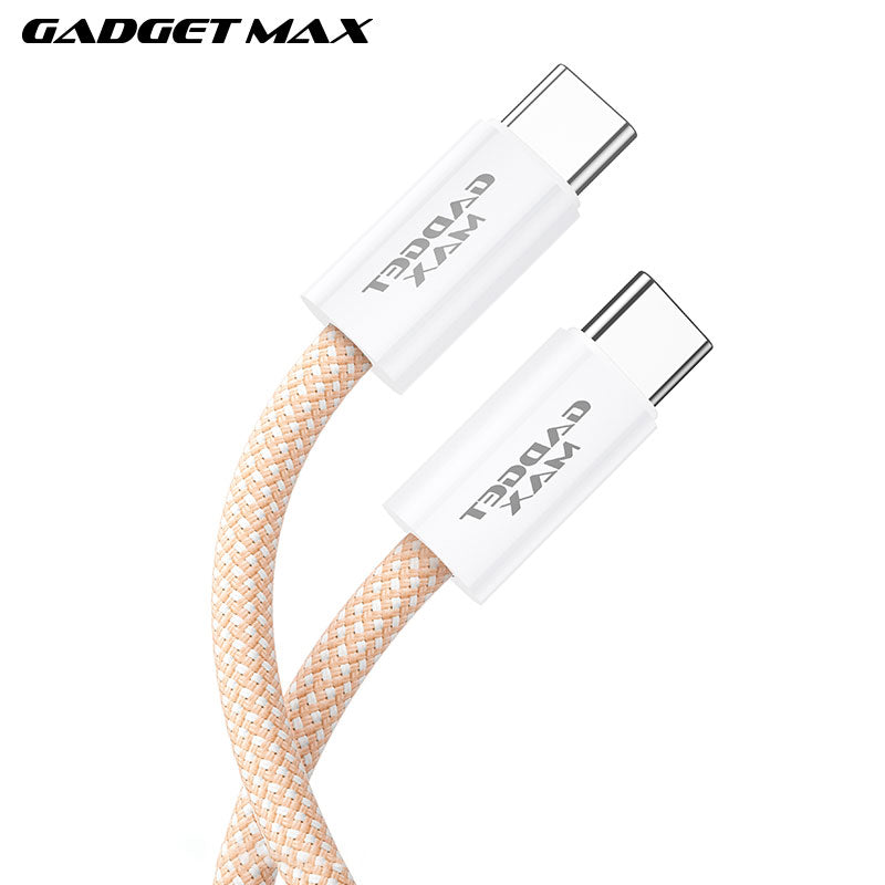 GADGET MAX GX15 FAST CHARGING TYPE-C TO TYPE-C CHARGING DATA CABLE PD(60W) (1.2M) - ROSE GOLD