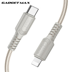 GADGET MAX - GX29 C-L Woven Series Type-C To Lightning Fast Charging Data Cable (27W) - Grey