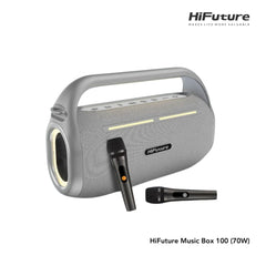 HiFuture - Music Box 100 Bluetooth Wireless Speaker ( 70W ) - Silver