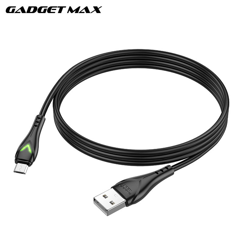 GADGET MAX GX08 MICRO 2.4A CHARGING DATA CABLE FOR MICRO (2.4A)(1M) - BLACK