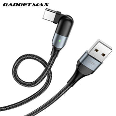 GADGET MAX GX12 FAST CHARGING EXQUISITE & PRACTICAL DATA CABLE FOR TYPE-C (3A) (1.2M) - BLACK