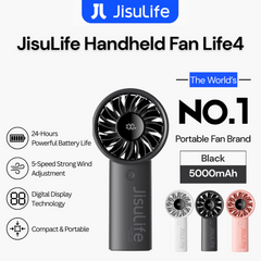JisuLife - Handheld Fan Life 4 ( 5000mAh ) - Black