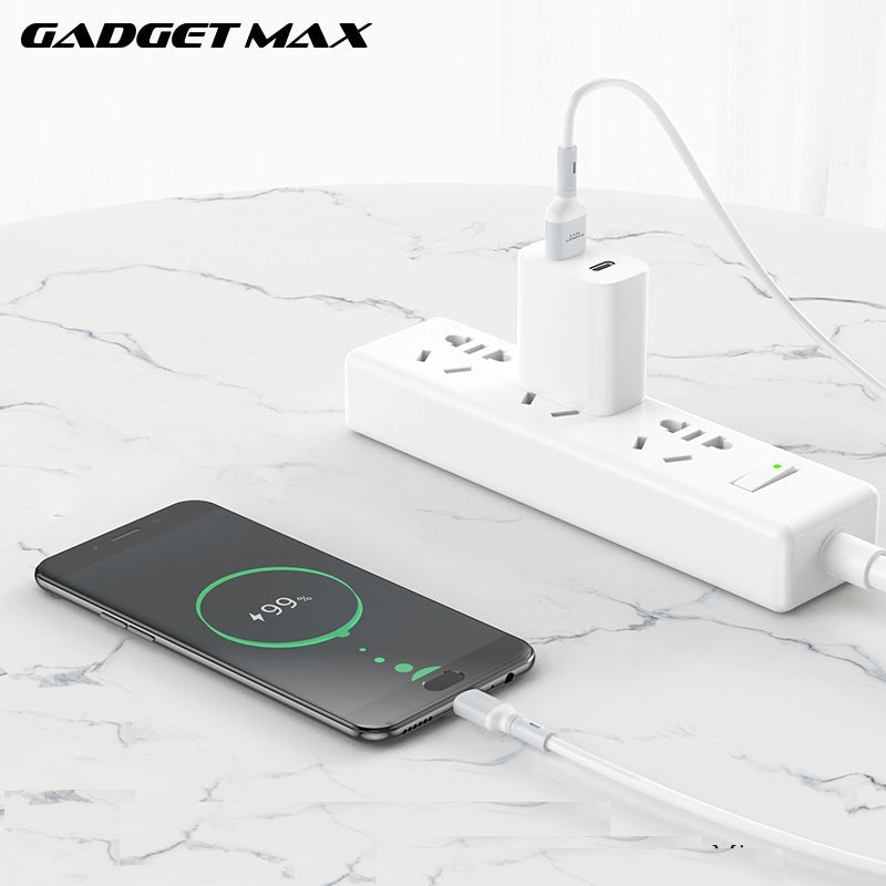 GADGET MAX GX10 MICRO 2.4A CHARGING DATA CABLE FOR MICRO (3A)(1M) - WHITE