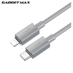 GADGET MAX - GX27 C-L TPE Series Type-C To Lightning Fast Charging Data Cable (27W) - Grey