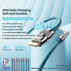 20W ( C to Lightning )-REMAX RC-C053 C-L Wefon Series 20W Type-C to Lightning Fast Charging Data Cable - Purple